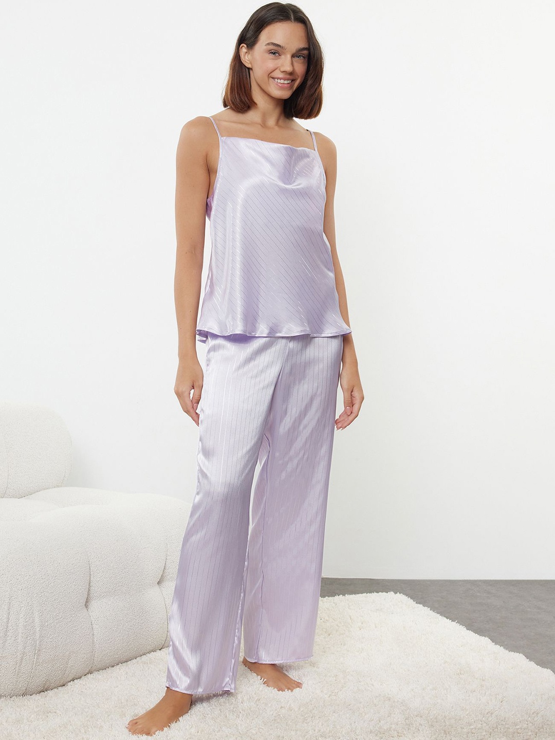 

Trendyol Women Night suit, Purple