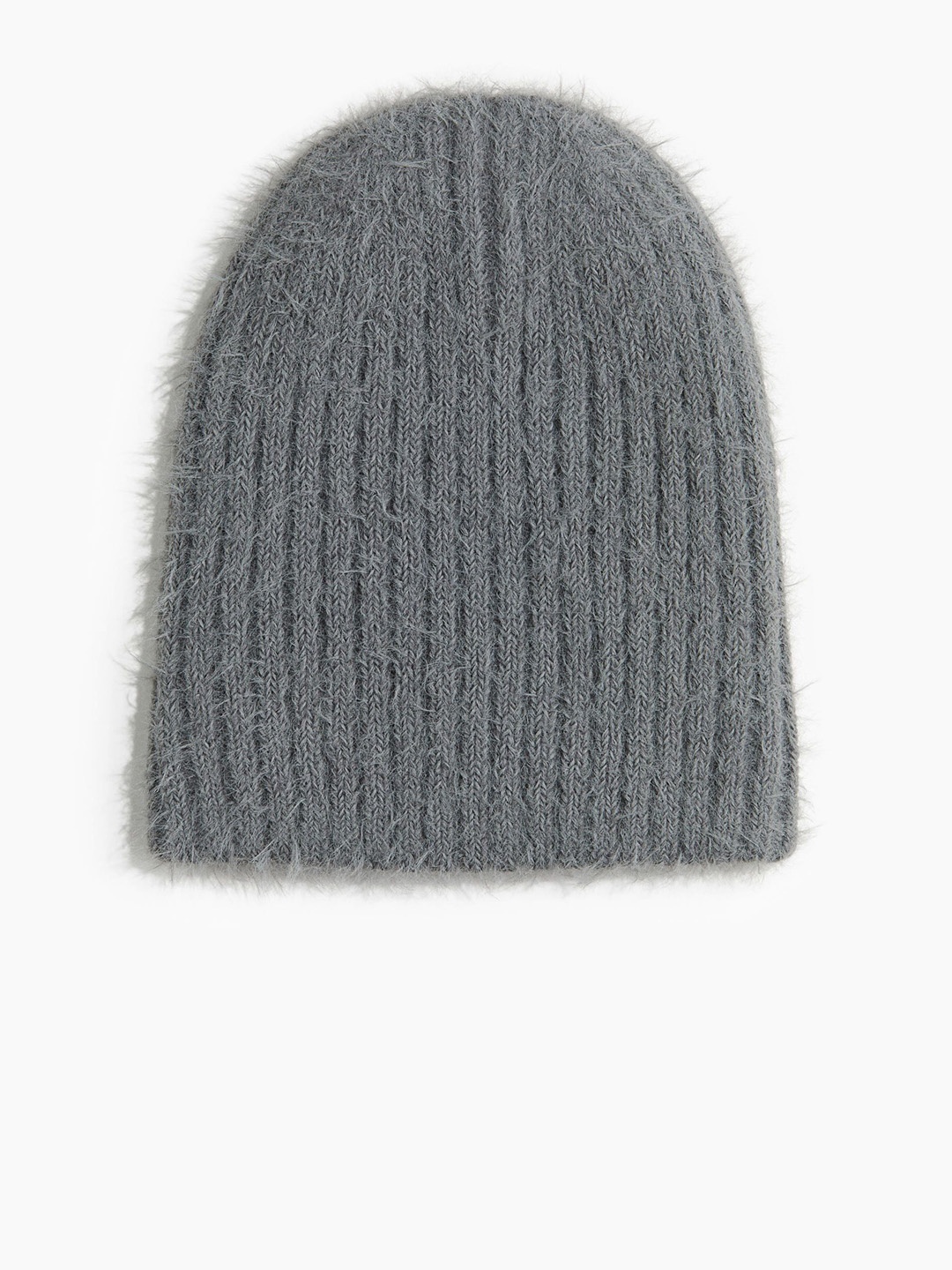 

H&M Women Fluffy-Knit Beanie, Grey