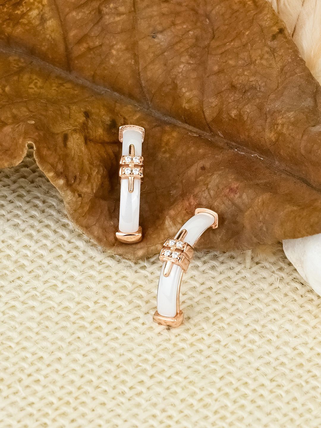 

TOUCH925 Contemporary Studs Earrings, Rose gold