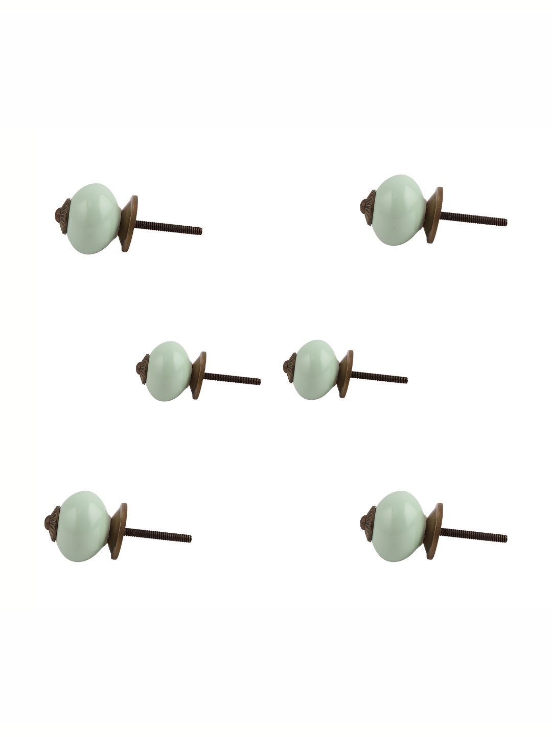 

Indianshelf 6-Pcs Grey Ceramic Knobs