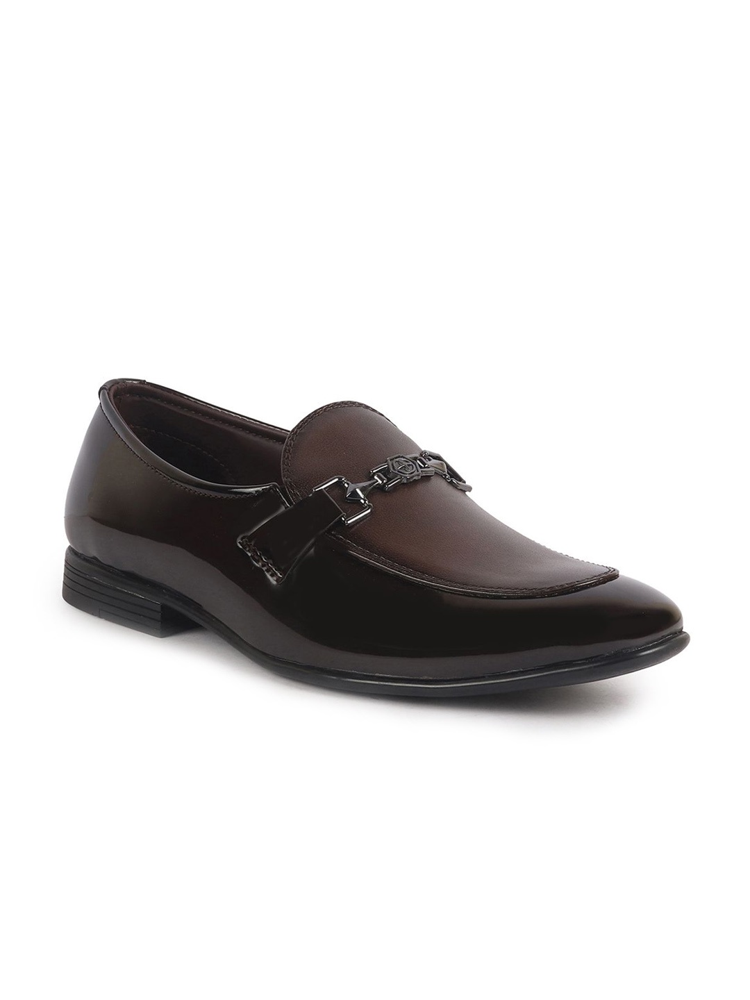 

FAUSTO Men Round Toe Formal Slip-Ons, Brown