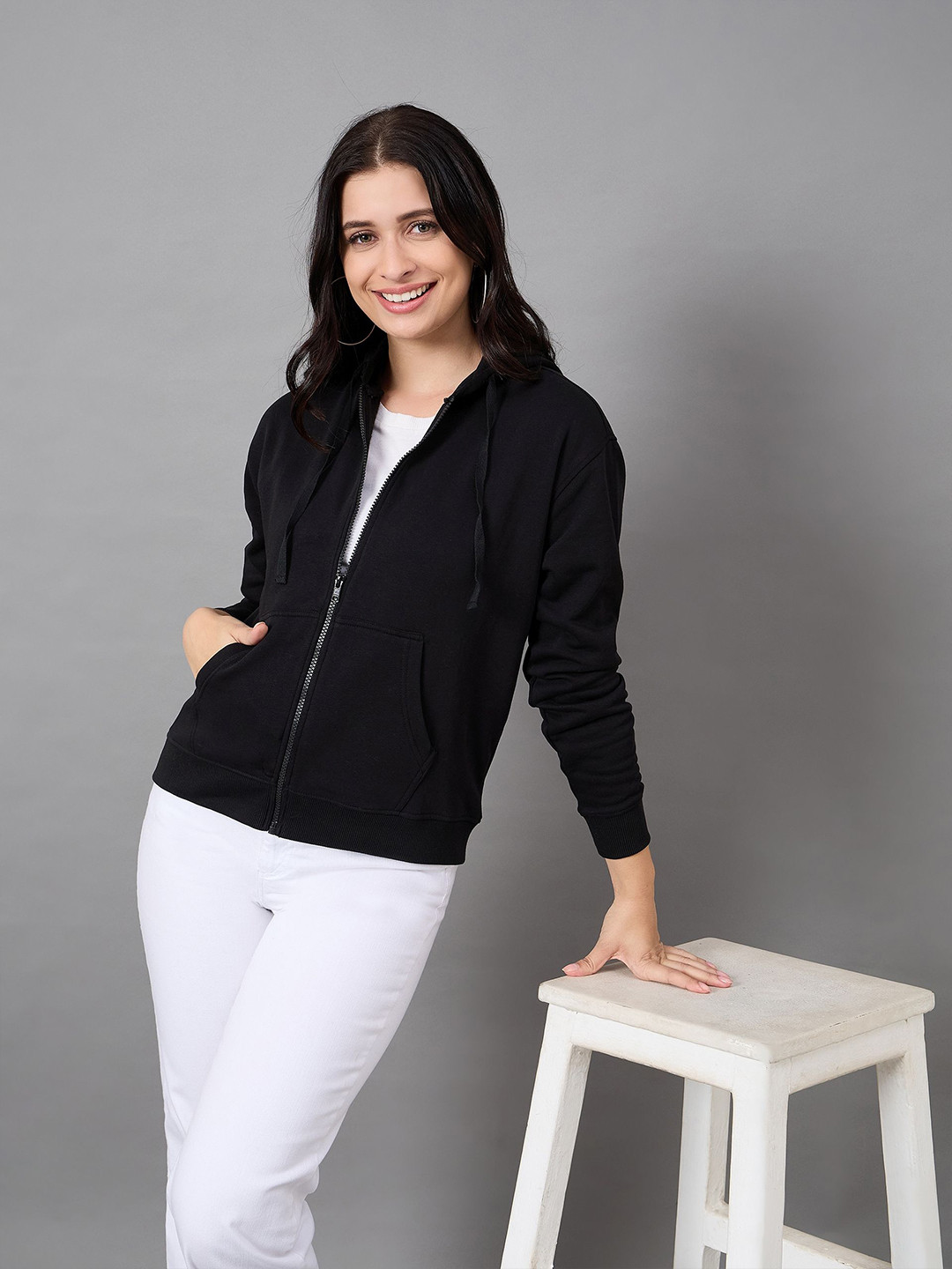 

Club York Women Hooded Sweatshirt, Black