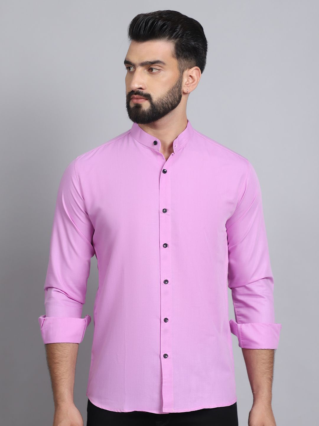 

Tanip Men Sheer Casual Shirt, Purple