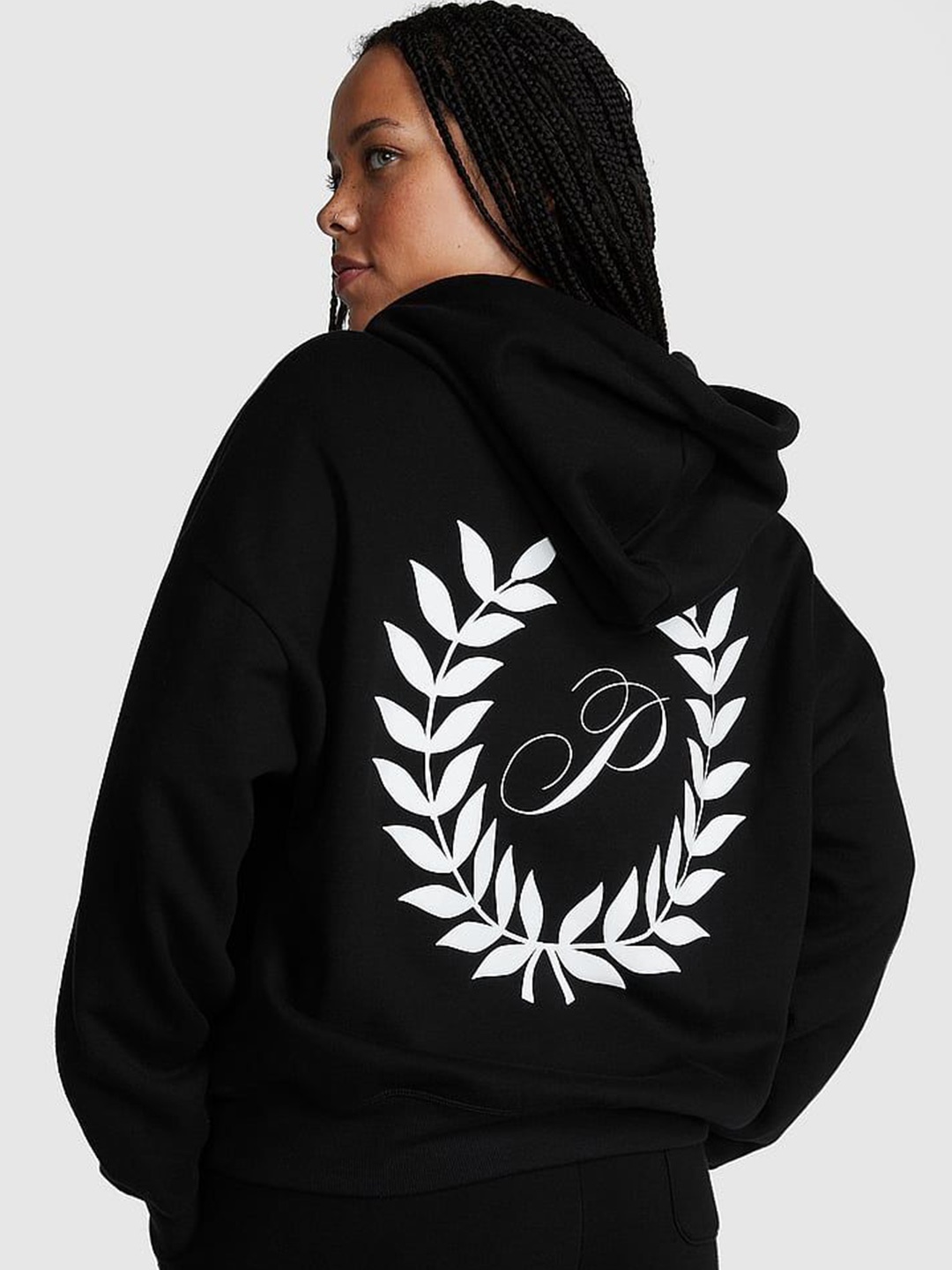 

Victoria's Secret Women Cotton Sweatshirt, Black