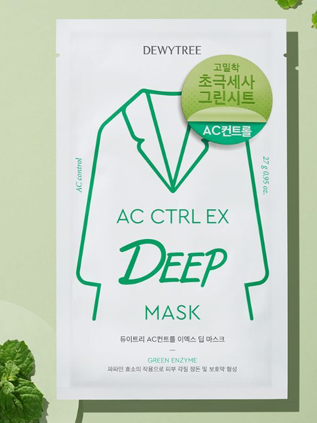 

Dewytree AC Ctrl Ex Deep Korean Sheet Mask With Peppermint Oil - 27 g, White