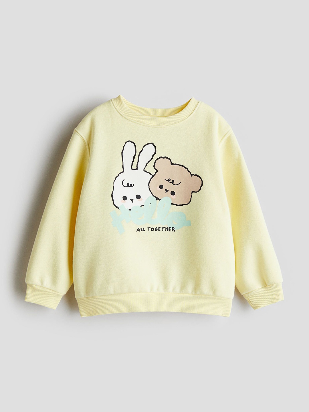 

H&M Girls Printed Sweatshirt, Yellow