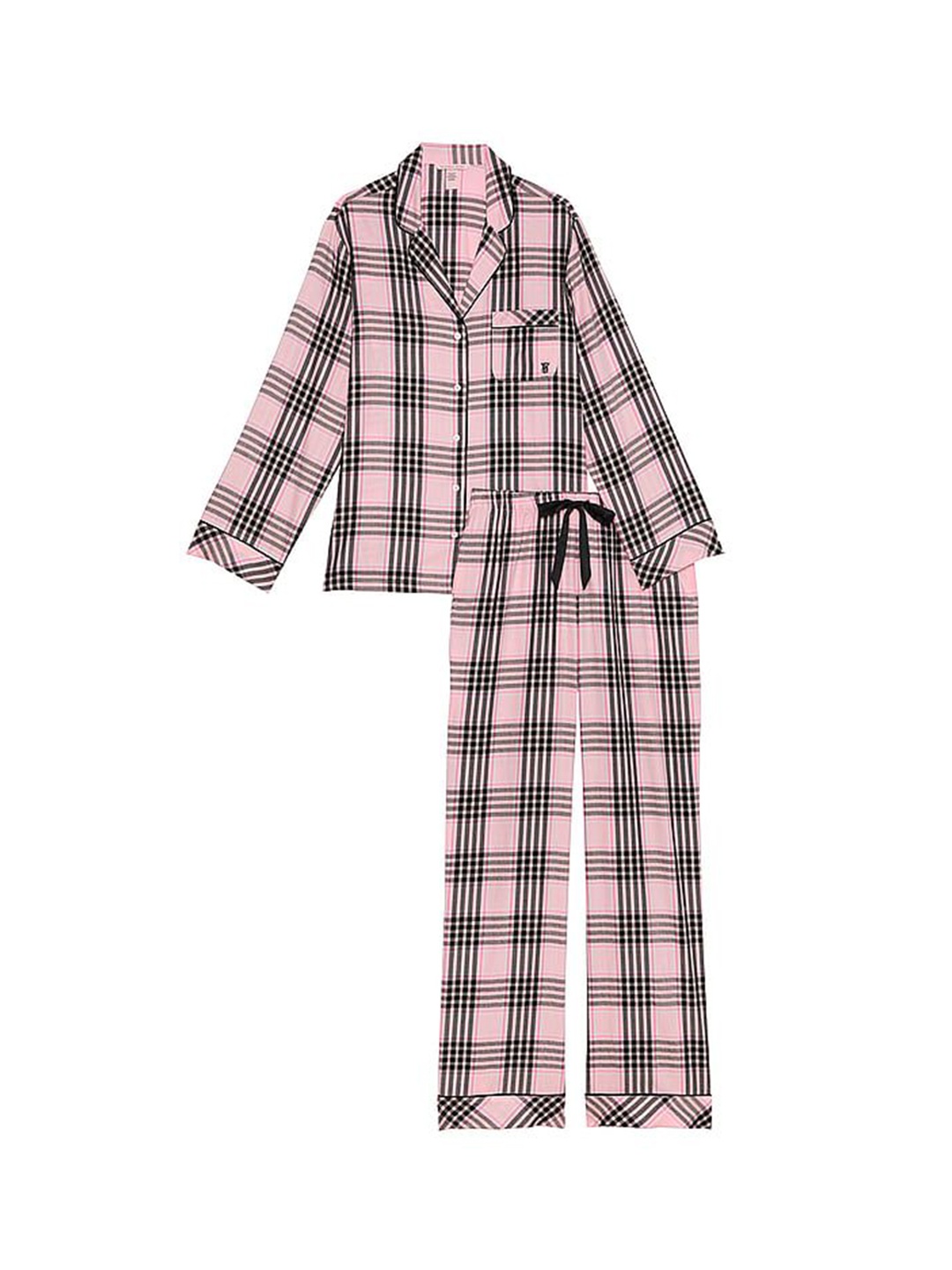 

Victoria's Secret Women Checked Night suit, Pink