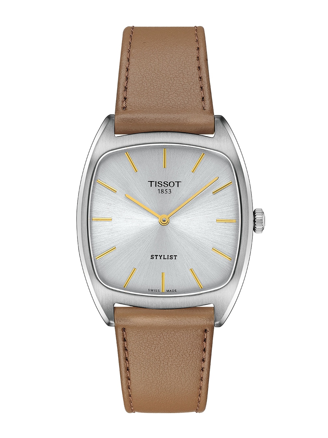 

TISSOT Unisex Dial & Leather Straps Analogue Watch T1599091603100-, Silver