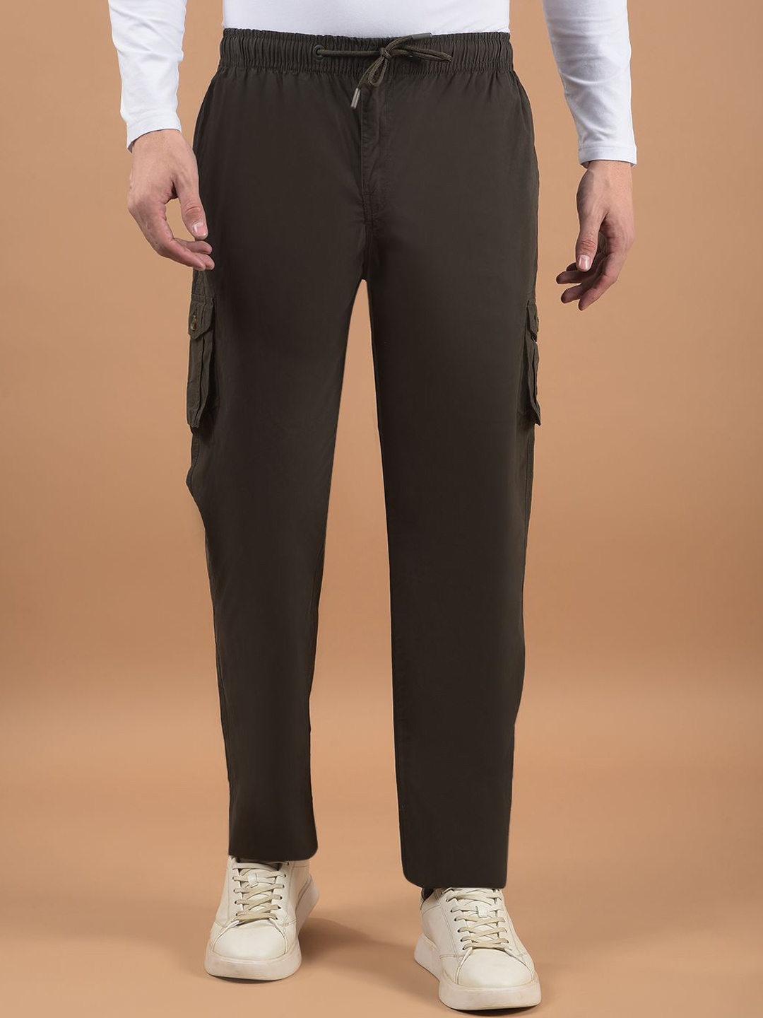 

Cantabil Men Mid-Rise Regular Fit Track Pant, Olive