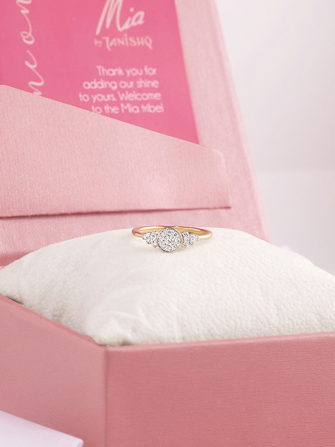 

Mia by Tanishq 14KT Vow Story Gold & Diamond Finger Ring 2.63 gm