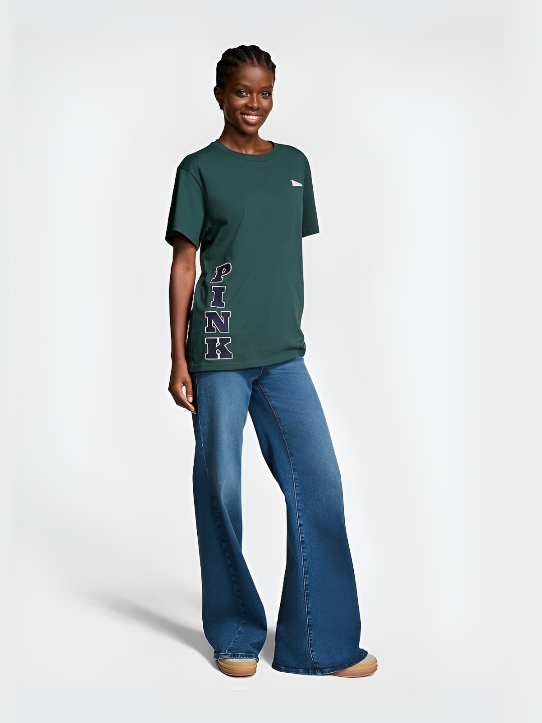 

Victoria's Secret Women Printed V-Neck Pockets T-shirt, Multi
