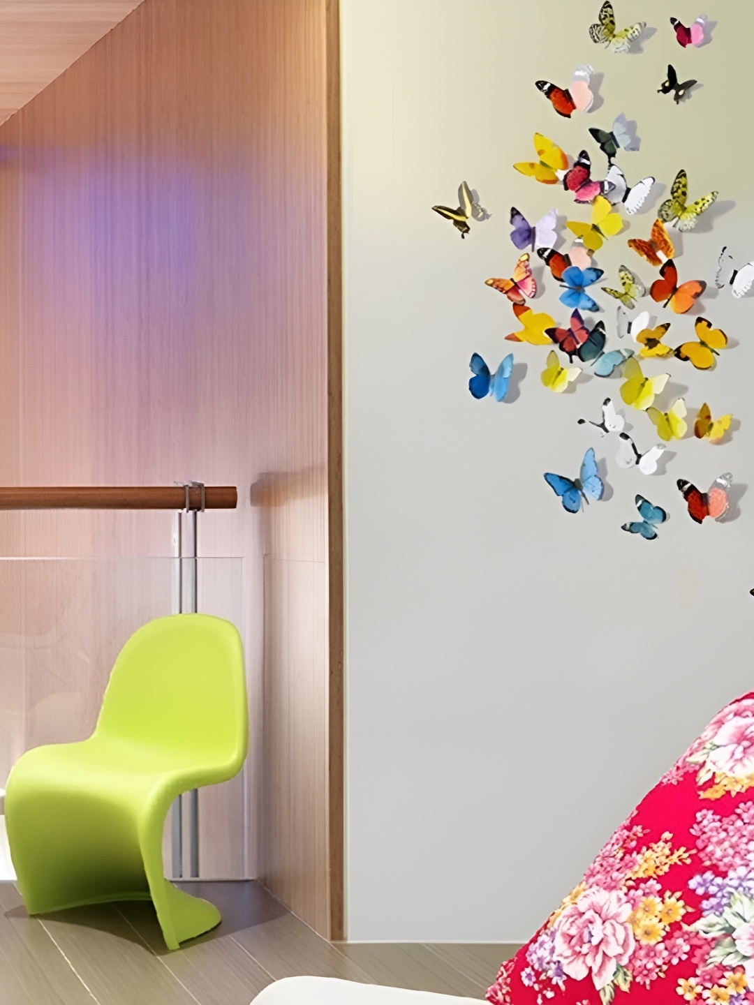 

Asian royal Yellow & Blue Printed Water Proof Wall Sticker