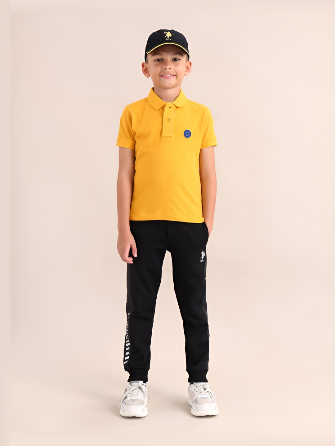 

U.S. Polo Assn. Kids Boys Brand Logo Polo Collar T-shirt, Yellow