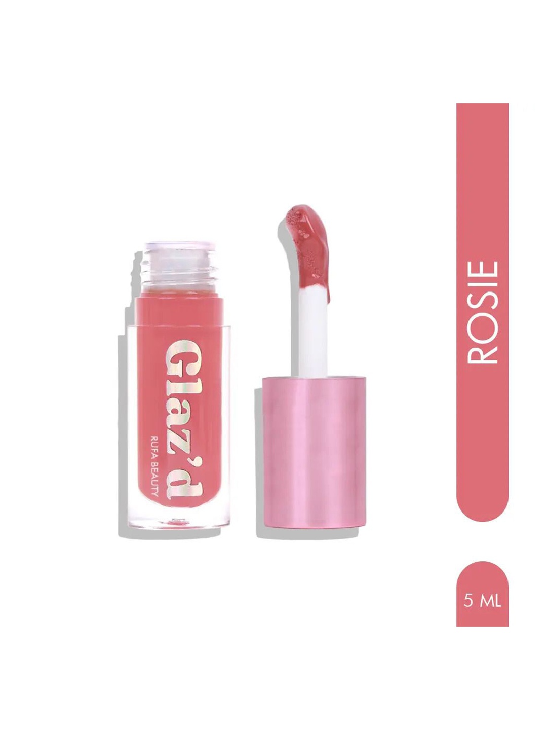 

Rufa Beauty Glaz'd Long Lasting Lip Oil Gloss - 5 ml - Rosie, Pink