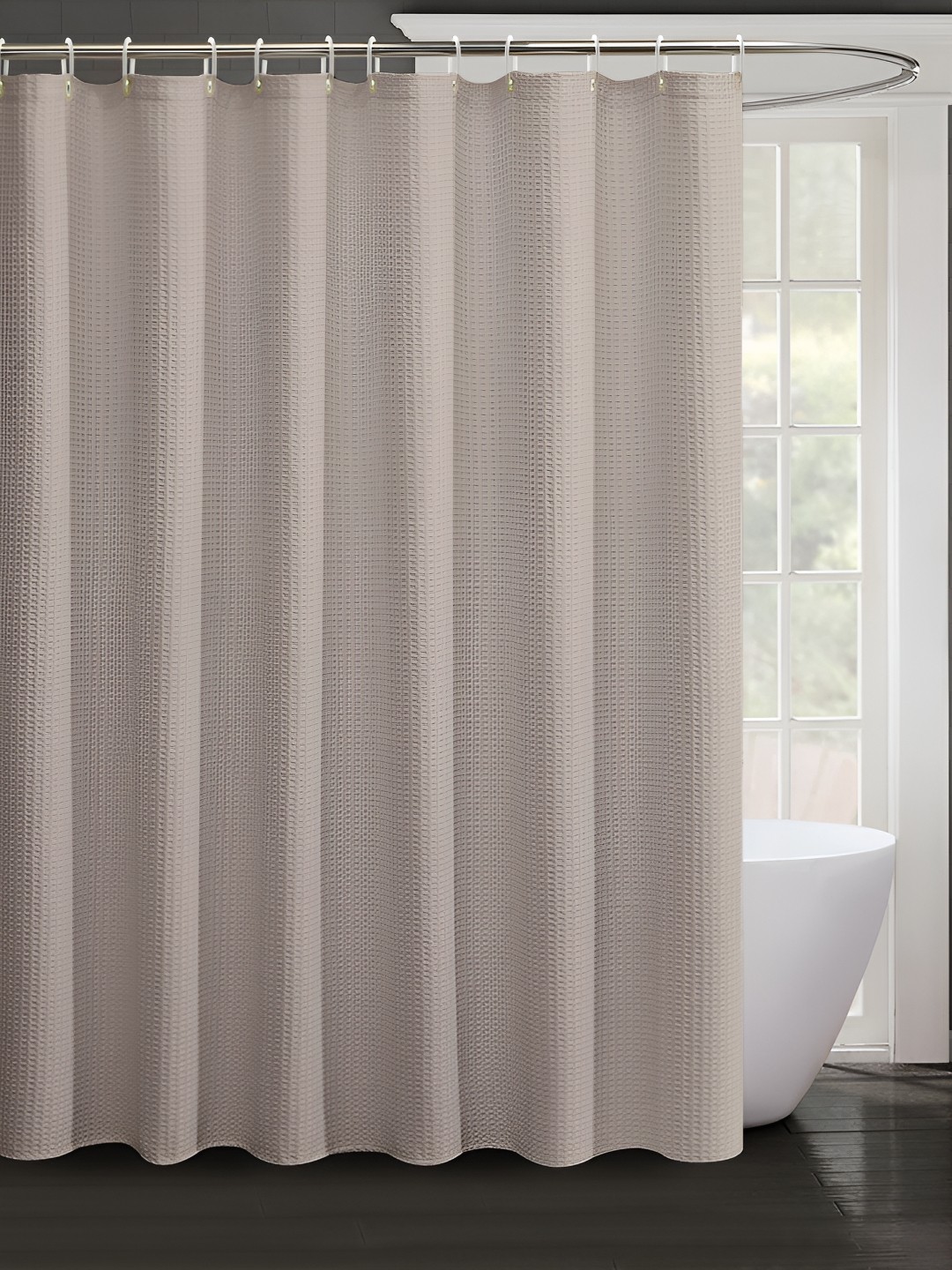 

Lushomes Grey Water-Proof Shower Curtains