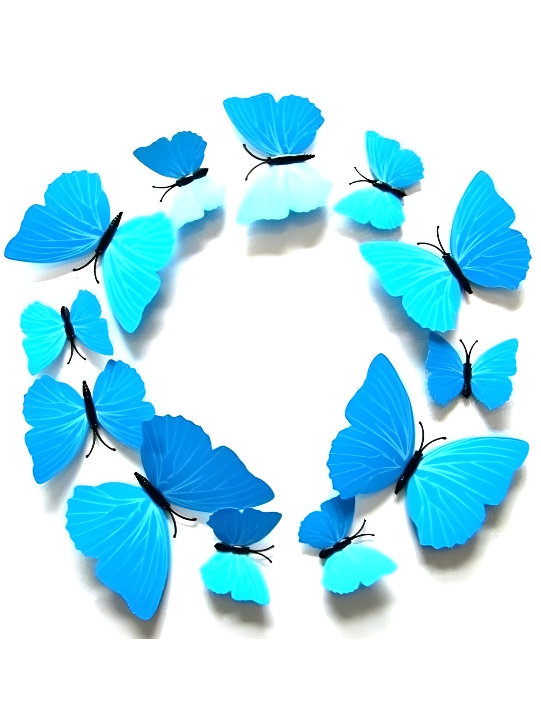 

Asian royal Set Of 12 Blue & Black Butterfly Wall Stickers