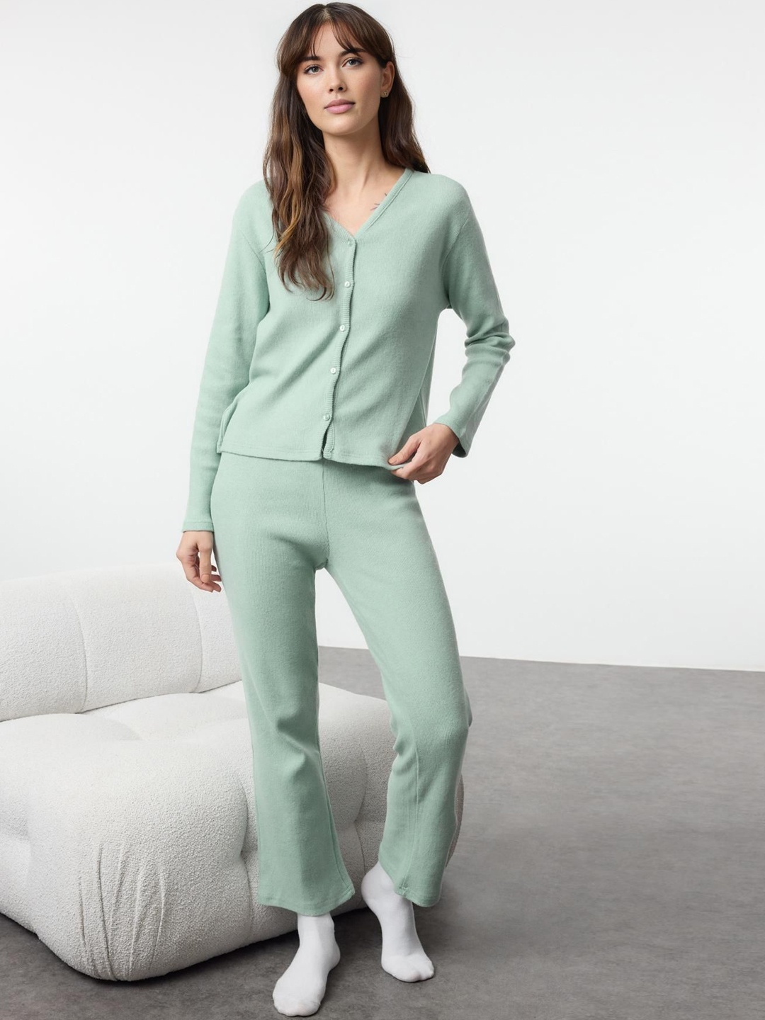 

Trendyol Women Night suit, Green