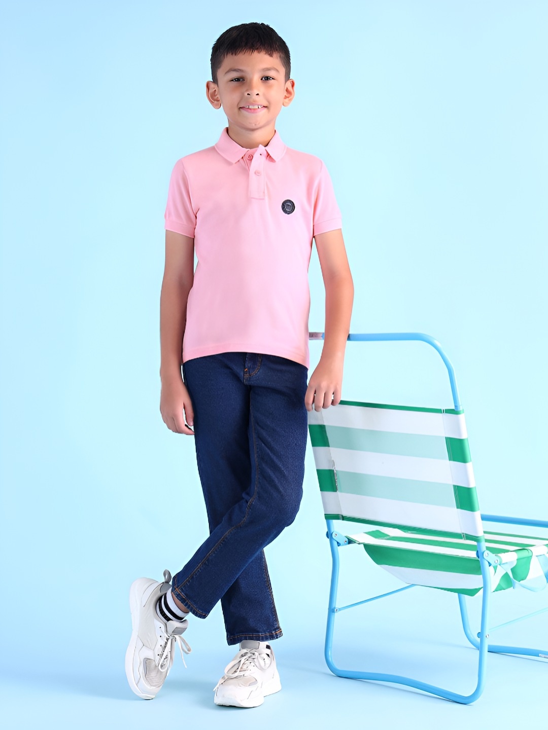 

U.S. Polo Assn. Kids Boys Brand Logo Polo Collar T-shirt, Pink