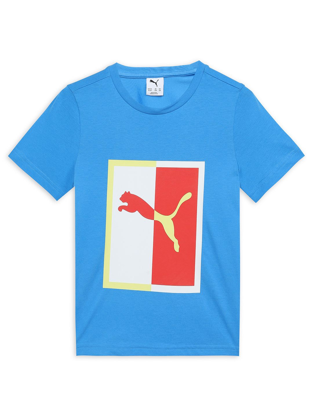 

Puma Boys Box Graphic Printed Tee, Blue