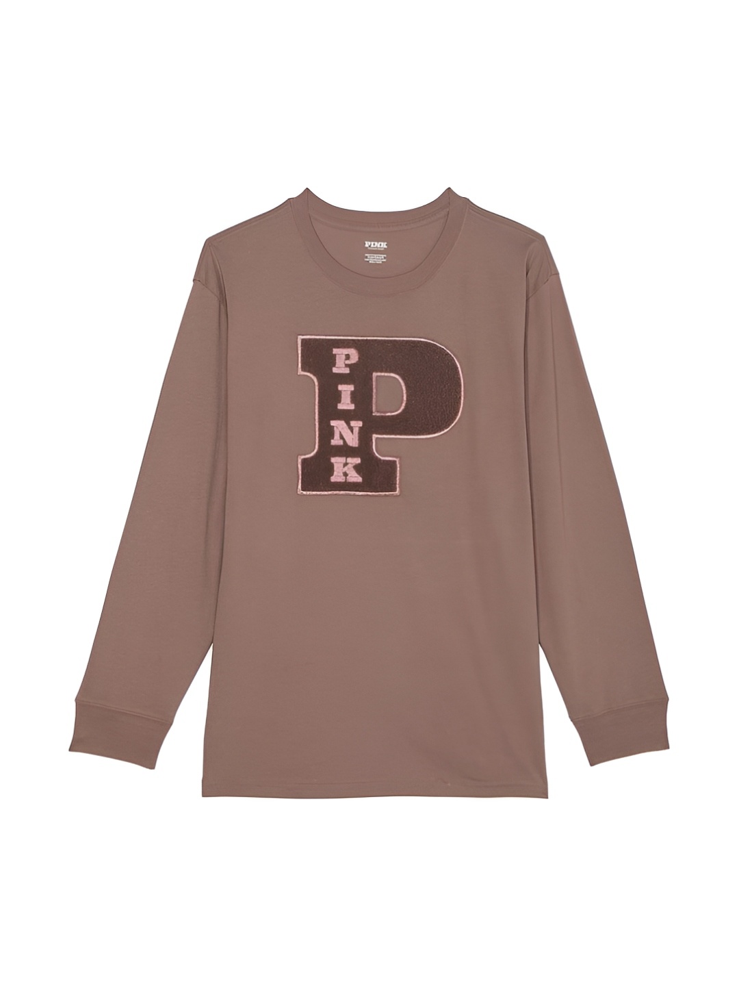 

Victoria's Secret Women Typography Printed Applique T-shirt, Brown
