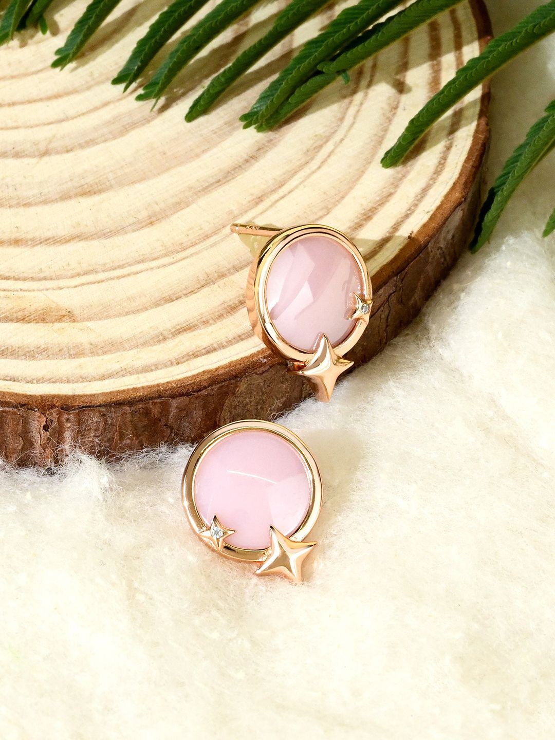 

TOUCH925 Contemporary Studs Earrings, Rose gold