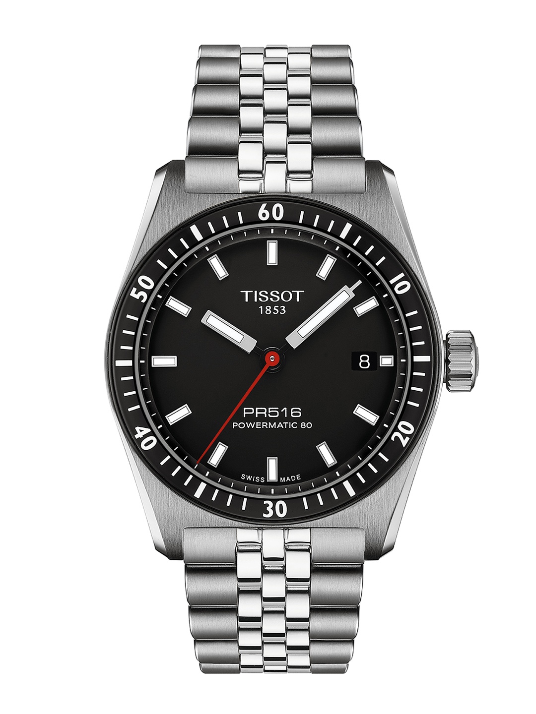 

TISSOT Unisex Dial & Stainless Steel Bracelet Style Straps Analogue Watch T1494071105100, Black