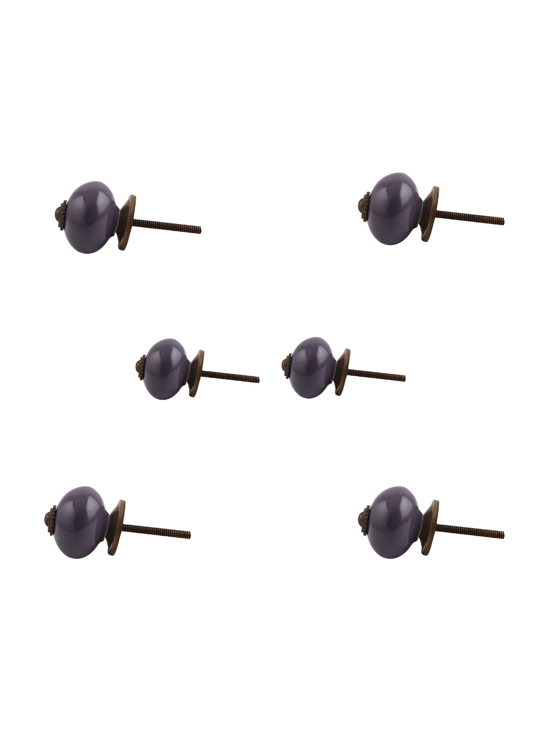 

Indianshelf 6-Pcs Purple Printed Ceramic Knobs