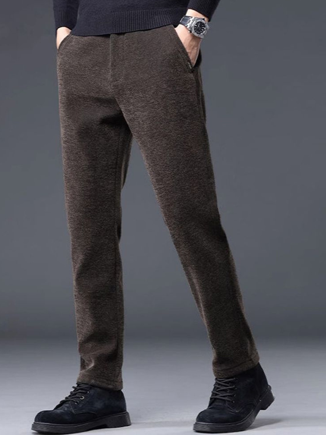

StyleCast Men Slim Fit Chinos Trousers, Grey