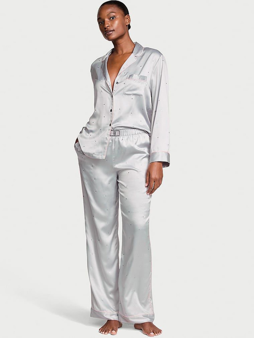 

Victoria's Secret Women Shirt & Pyjama Night suits, Silver