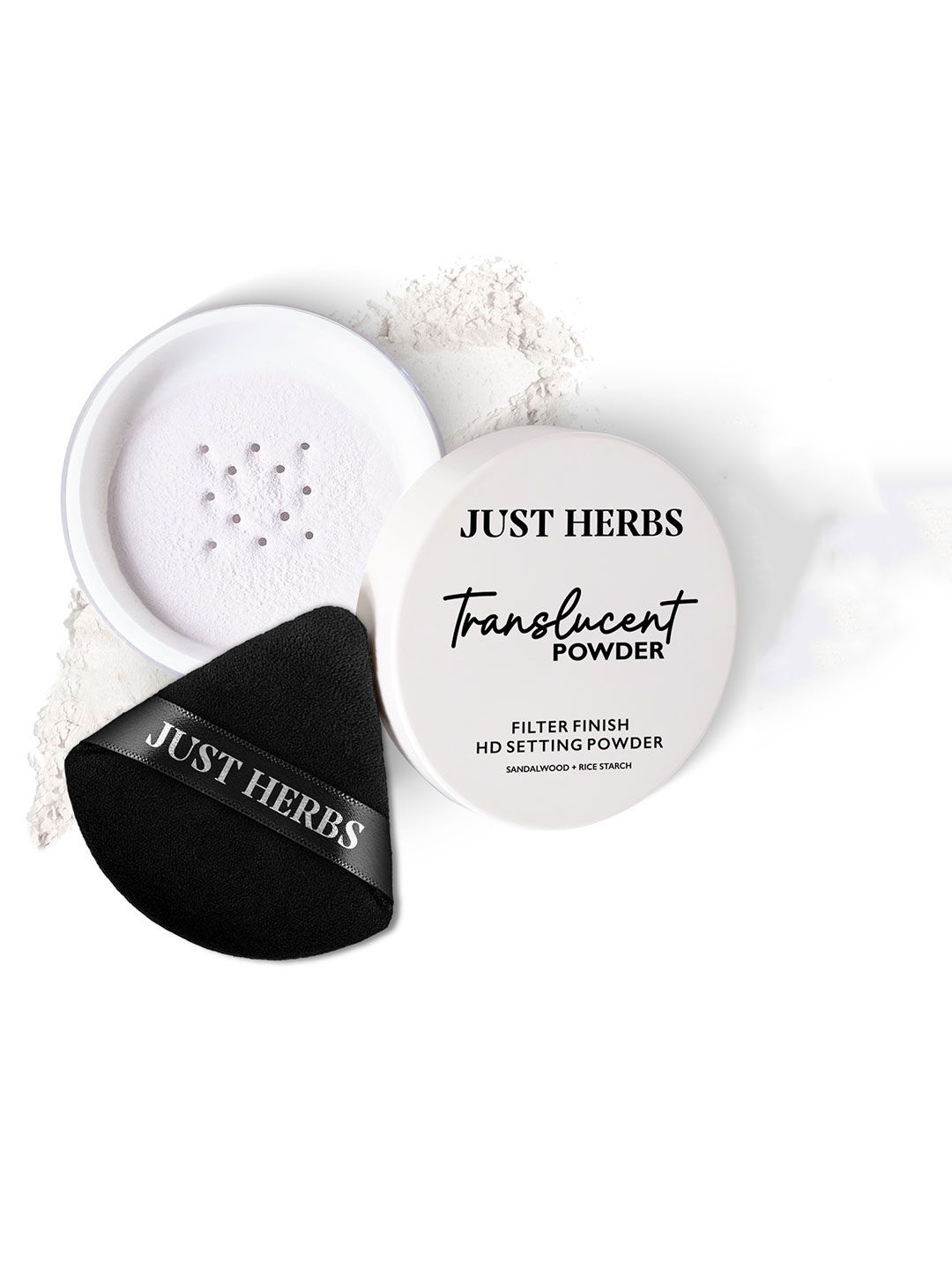 

Just Herbs Filter Finish HD Setting Translucent Powder with Sandalwood & Rice Starch - 15g, Transparent