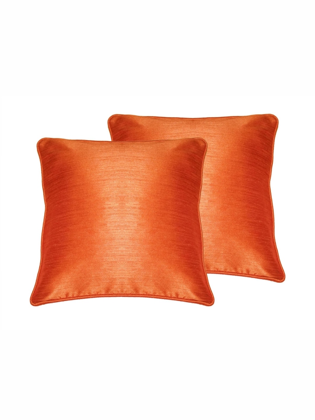 

Lushomes Orange Set of 2 Square Cushion Covers