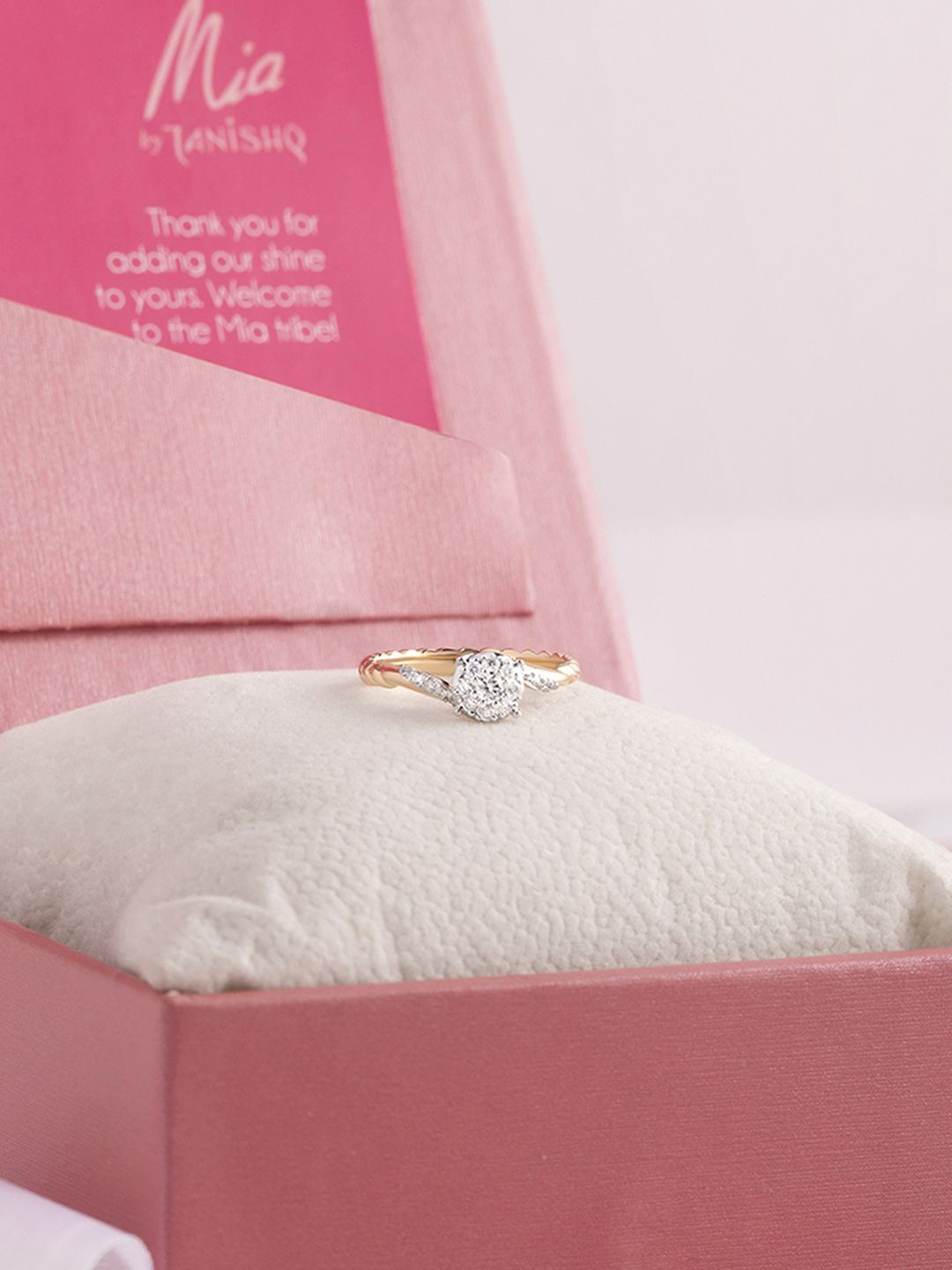 

Mia by Tanishq Women 14KT Finger Ring Diamond-2.15 g, Gold