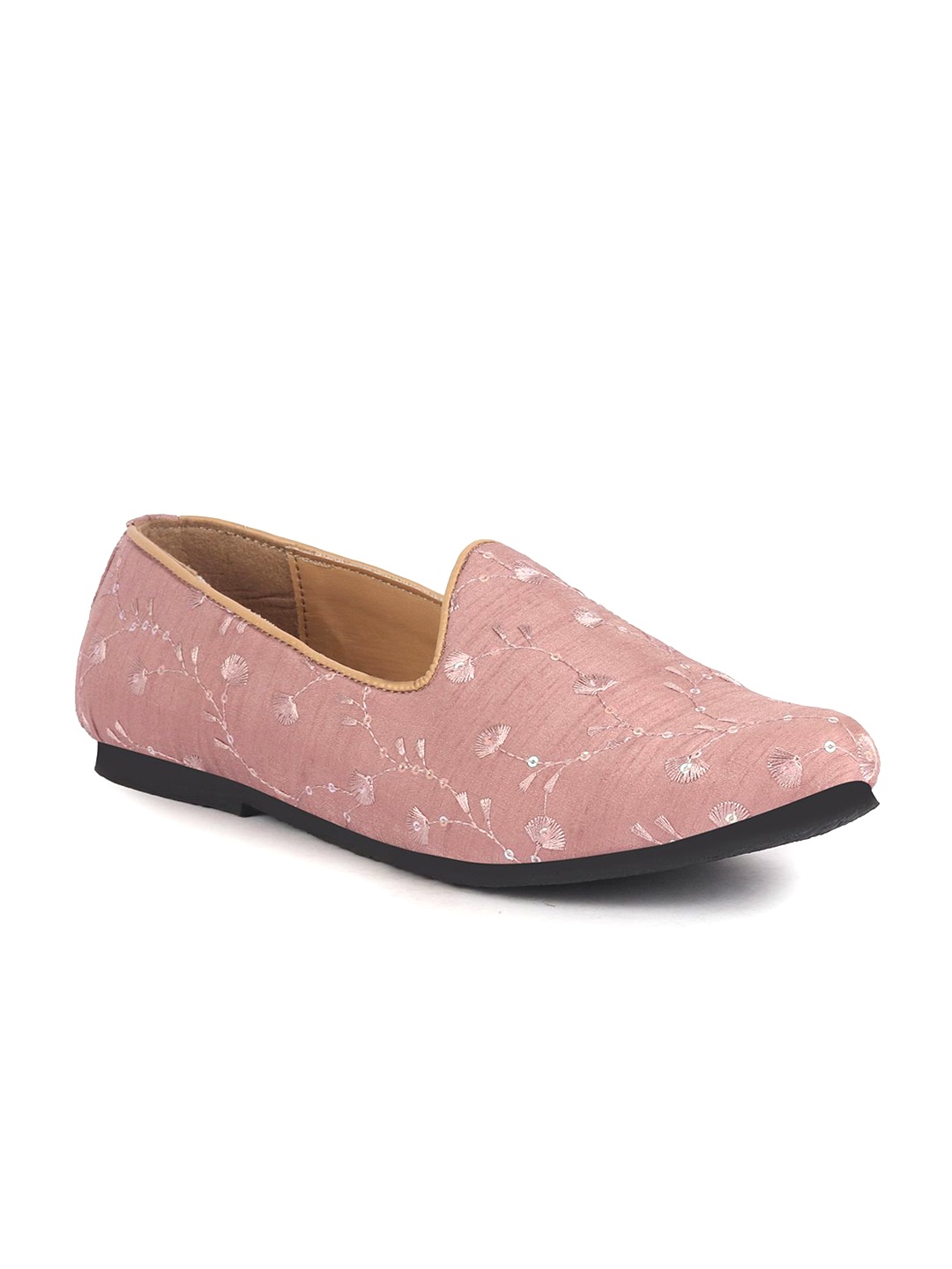 

FAUSTO Men Printed Round Toe Loafers, Pink
