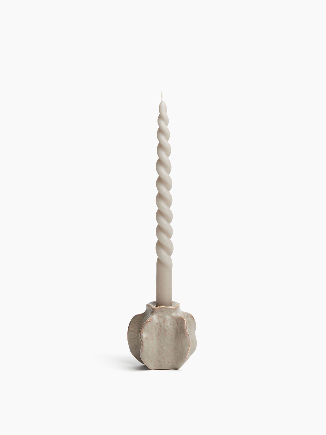 

H&M Beige Small Stoneware Candlestick