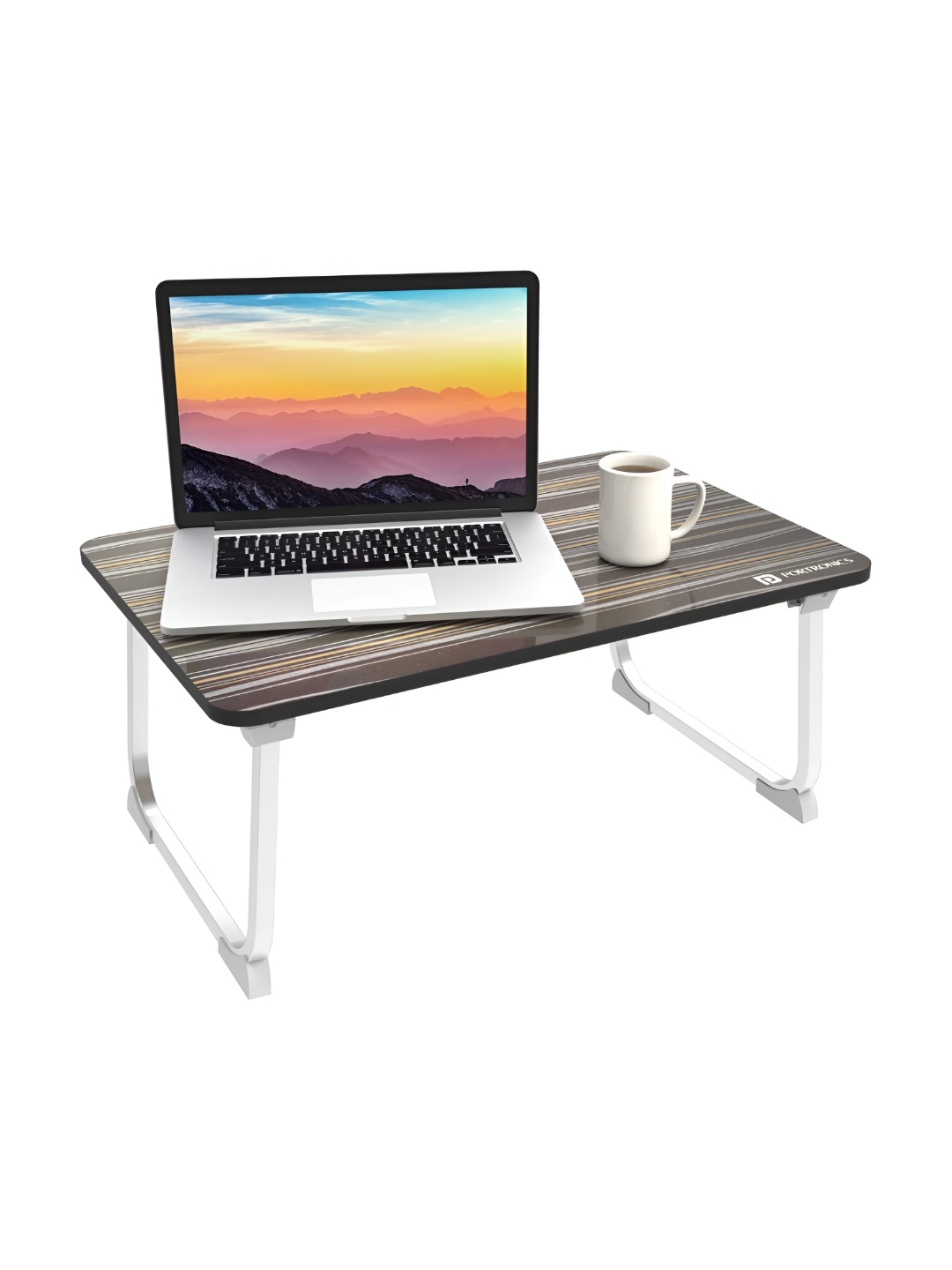 

Portronics Black & Grey Printed Stratch Resistant Foldable Laptop Table