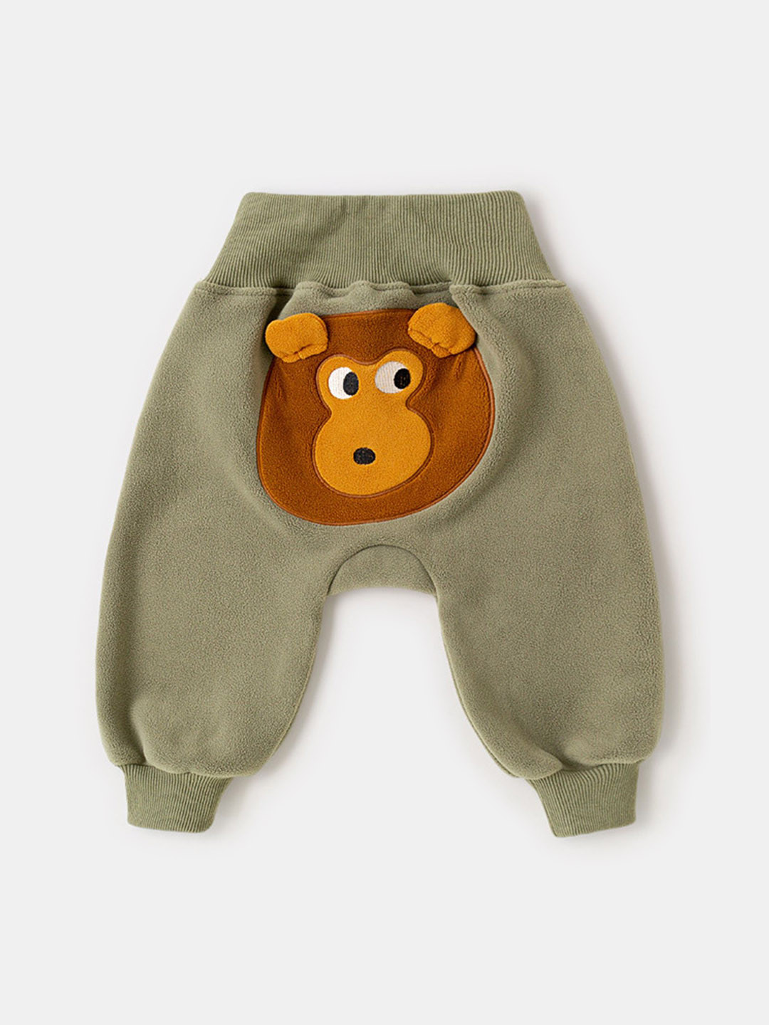 

LULU & SKY Unisex Kids Tapered Fit High-Rise Joggers Trousers, Green