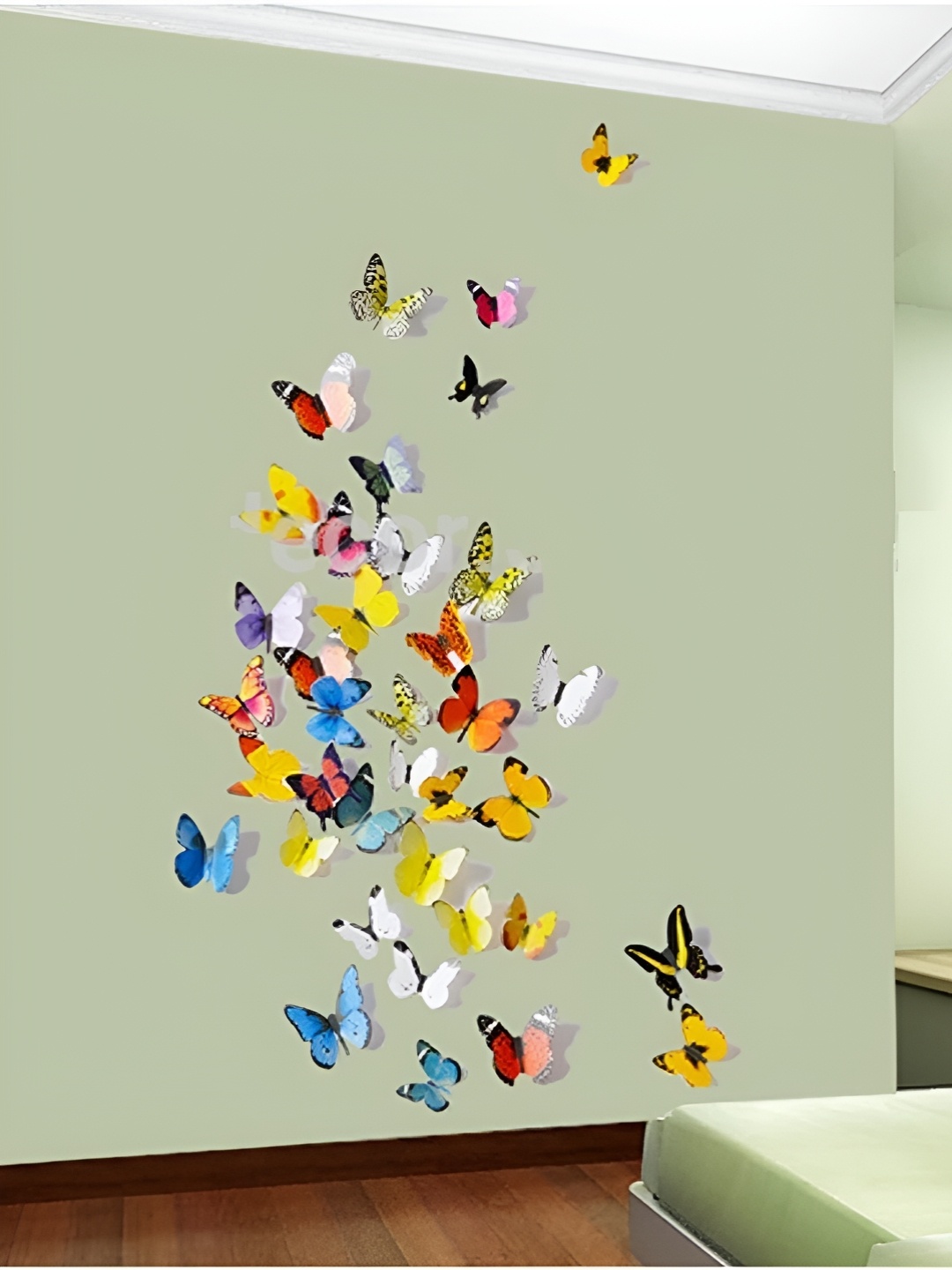 

Asian royal Yellow & Blue 19 Pieces Printed Water Proof Wall Sticker