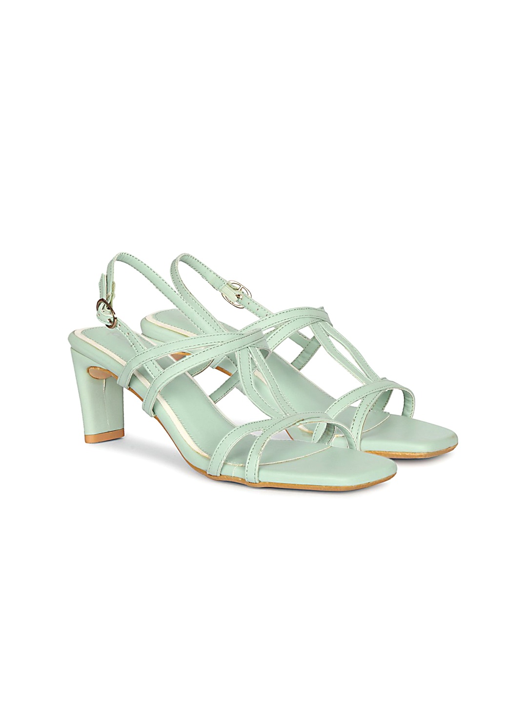 

CORSICA Women Block Sandals with Laser Cuts, Blue