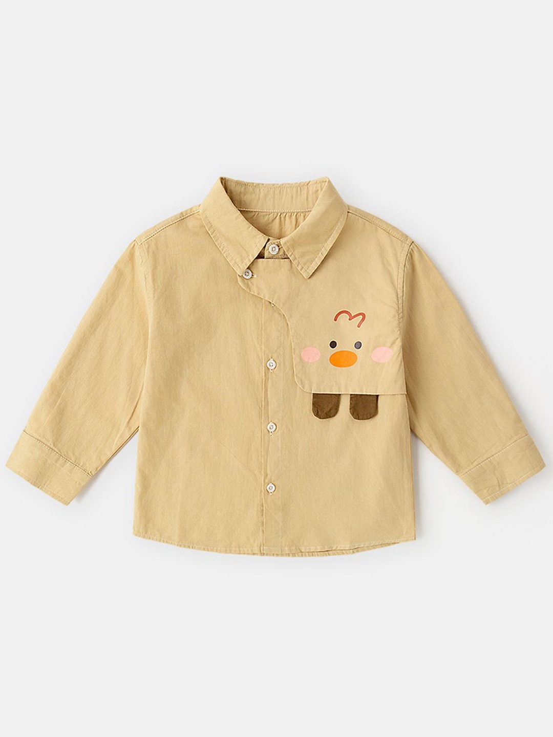 

LULU & SKY Boys Opaque Casual Shirt, Khaki