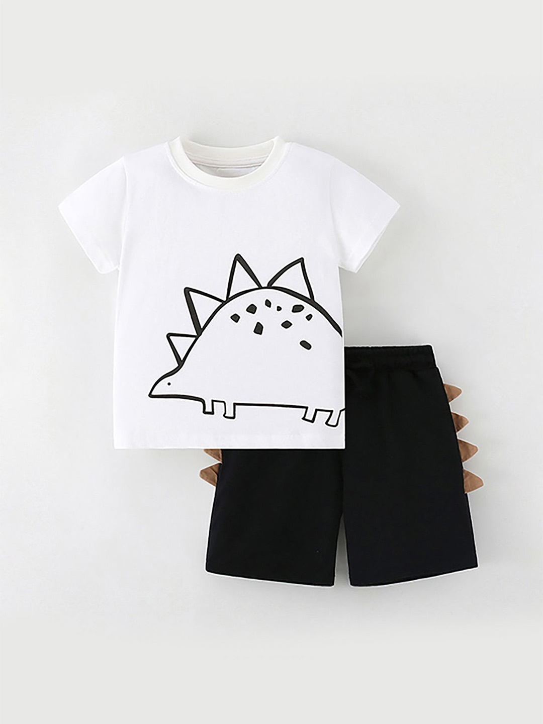 

LULU & SKY Boys Printed T-shirt with Shorts, Black