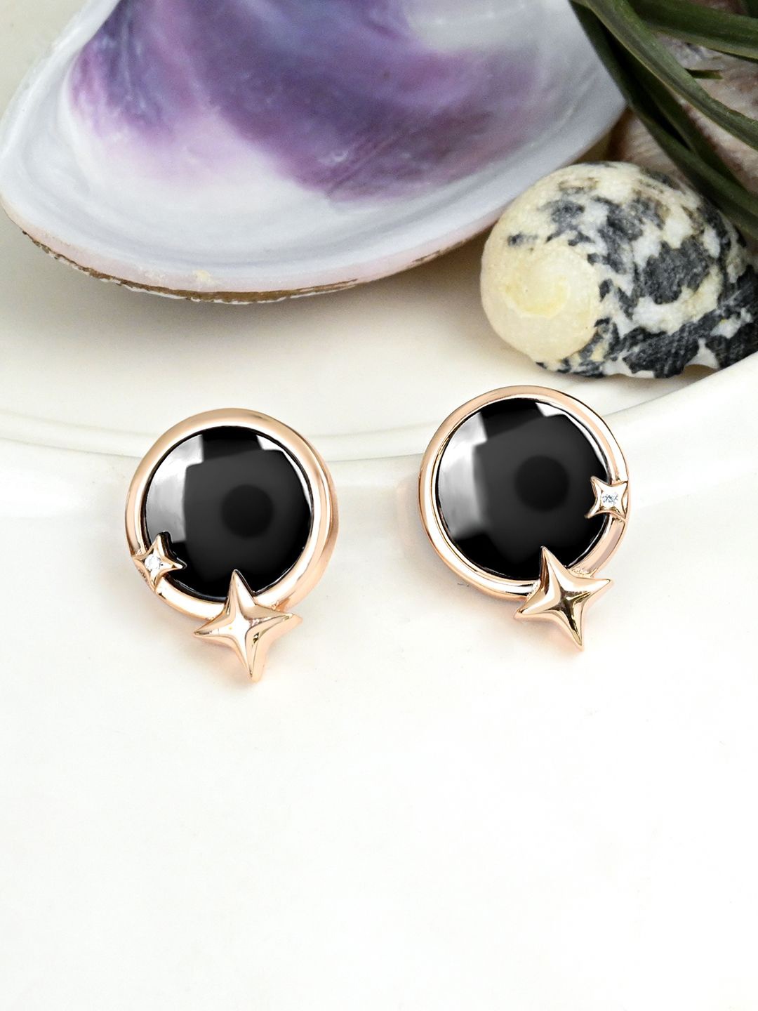 

TOUCH925 Contemporary Studs Earrings, Rose gold