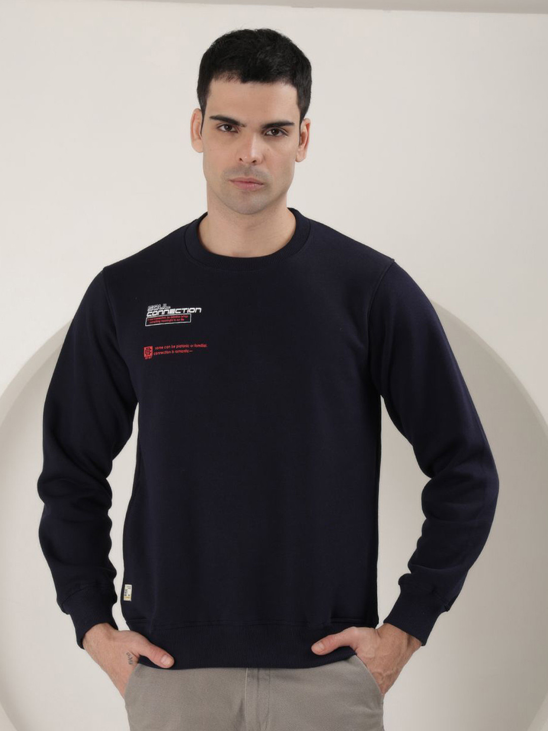 

COBB Men Printed Sweatshirt, Navy blue