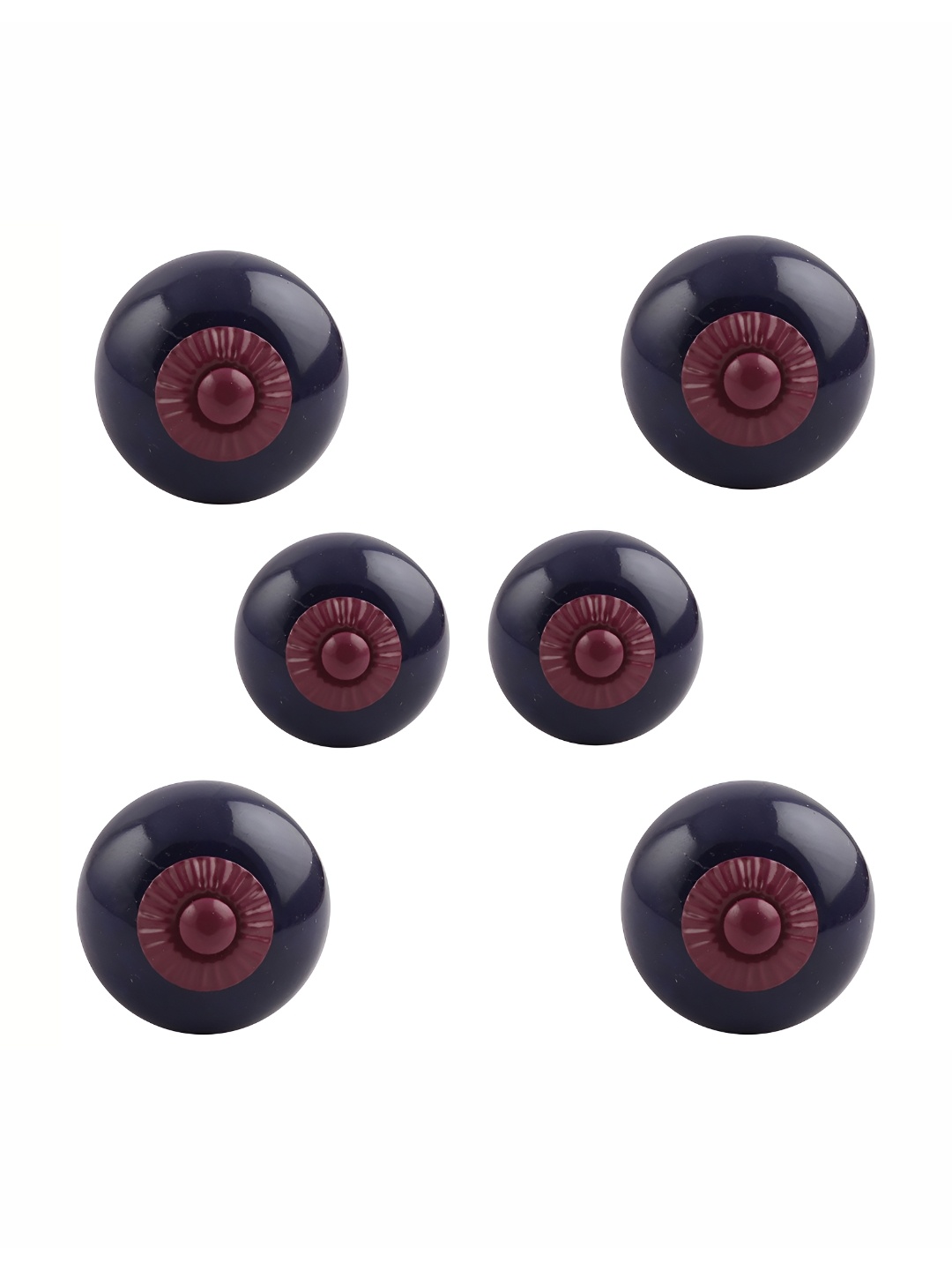 

Indianshelf 6-Pcs Blue Ceramic Round Knobs