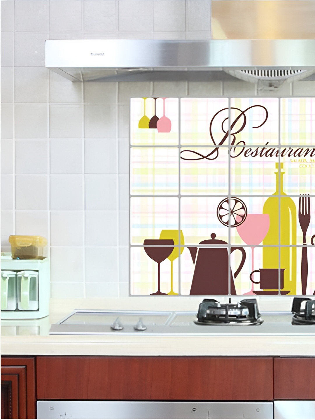 

Asian royal Pink & Brown Printed Water Proof Wall Sticker