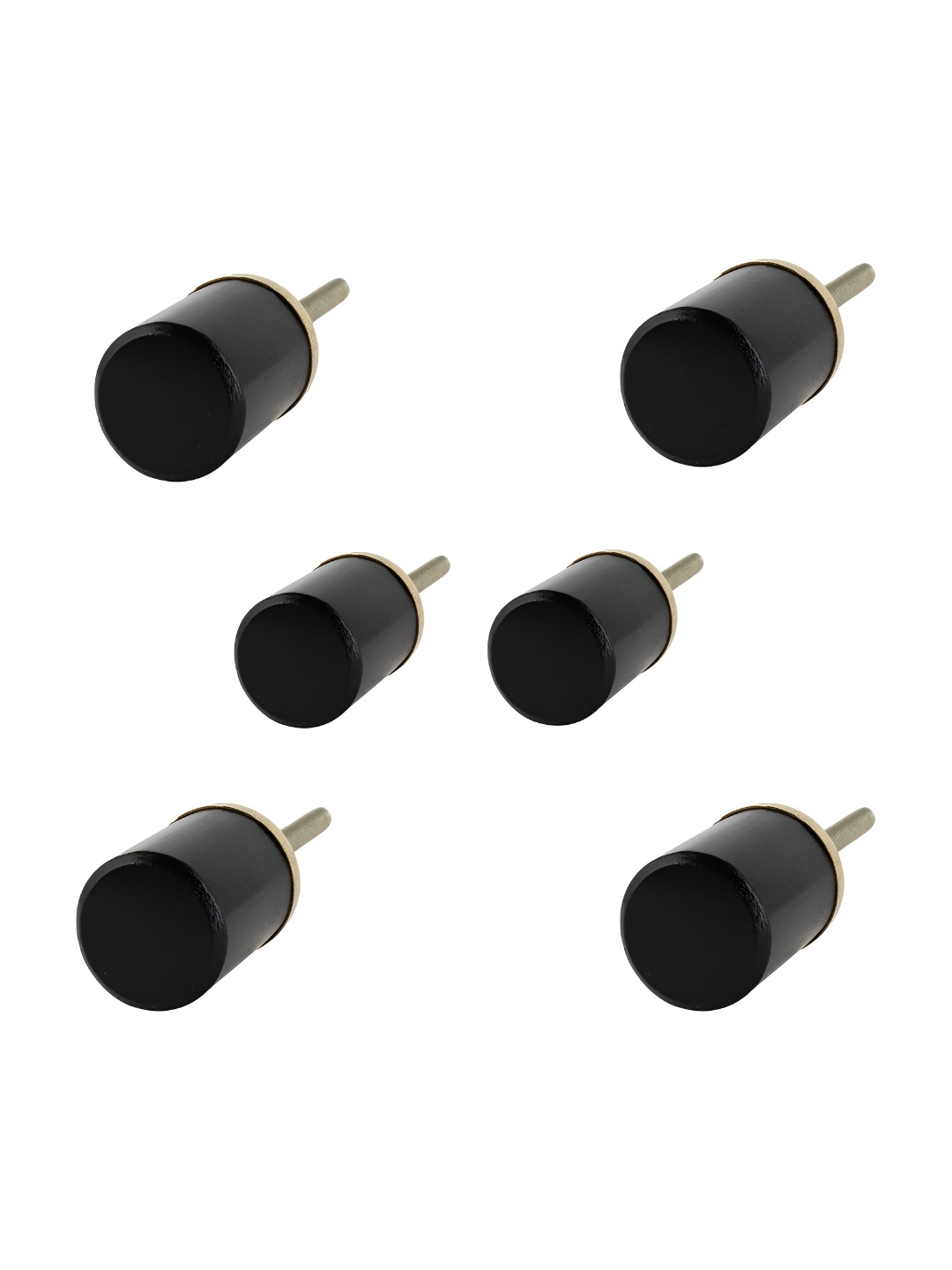 

Indianshelf 6-Pcs Black Stone Round Knobs