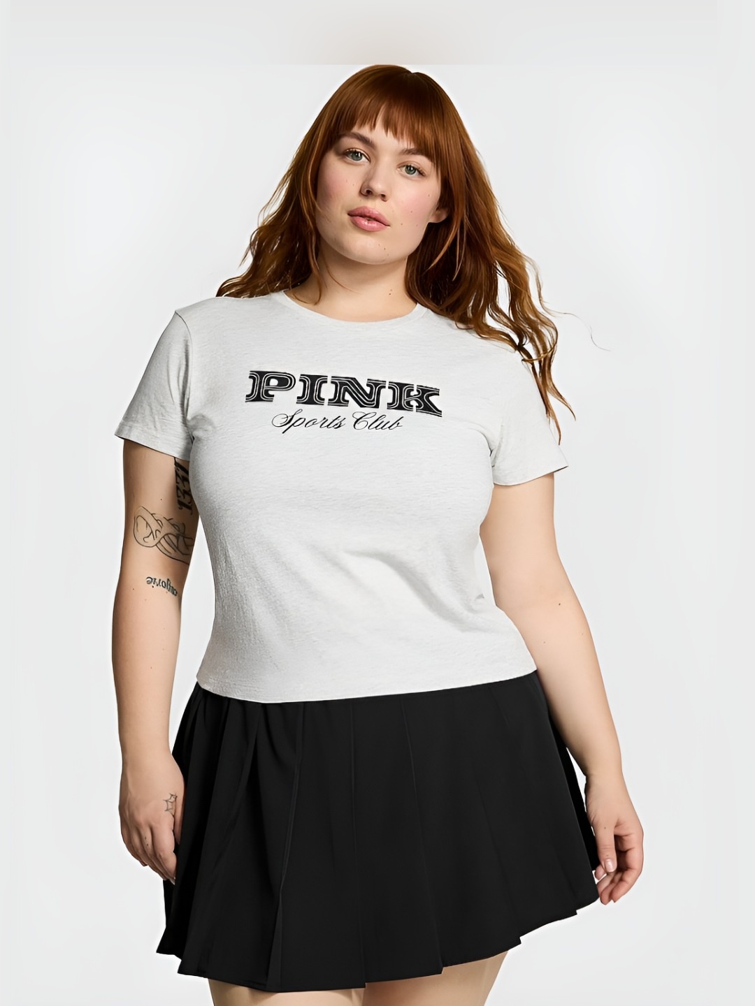 

Victoria's Secret Women Typography Extended Sleeves T-shirt, Grey