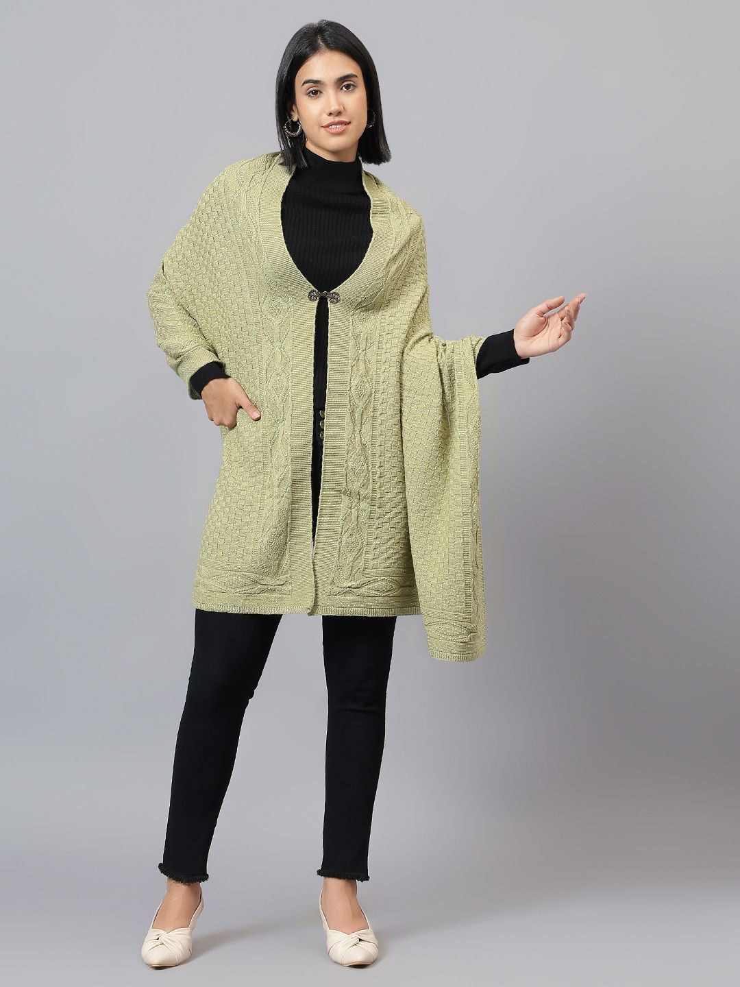 

Cantabil Women Stole, Green