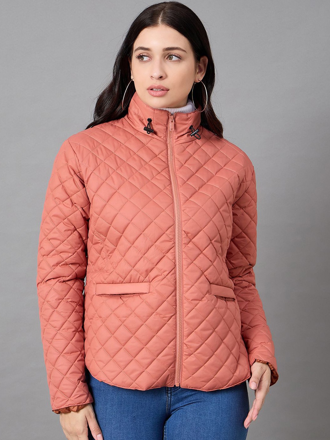 

Club York Women Lightweight Quilted Jacket, Rust