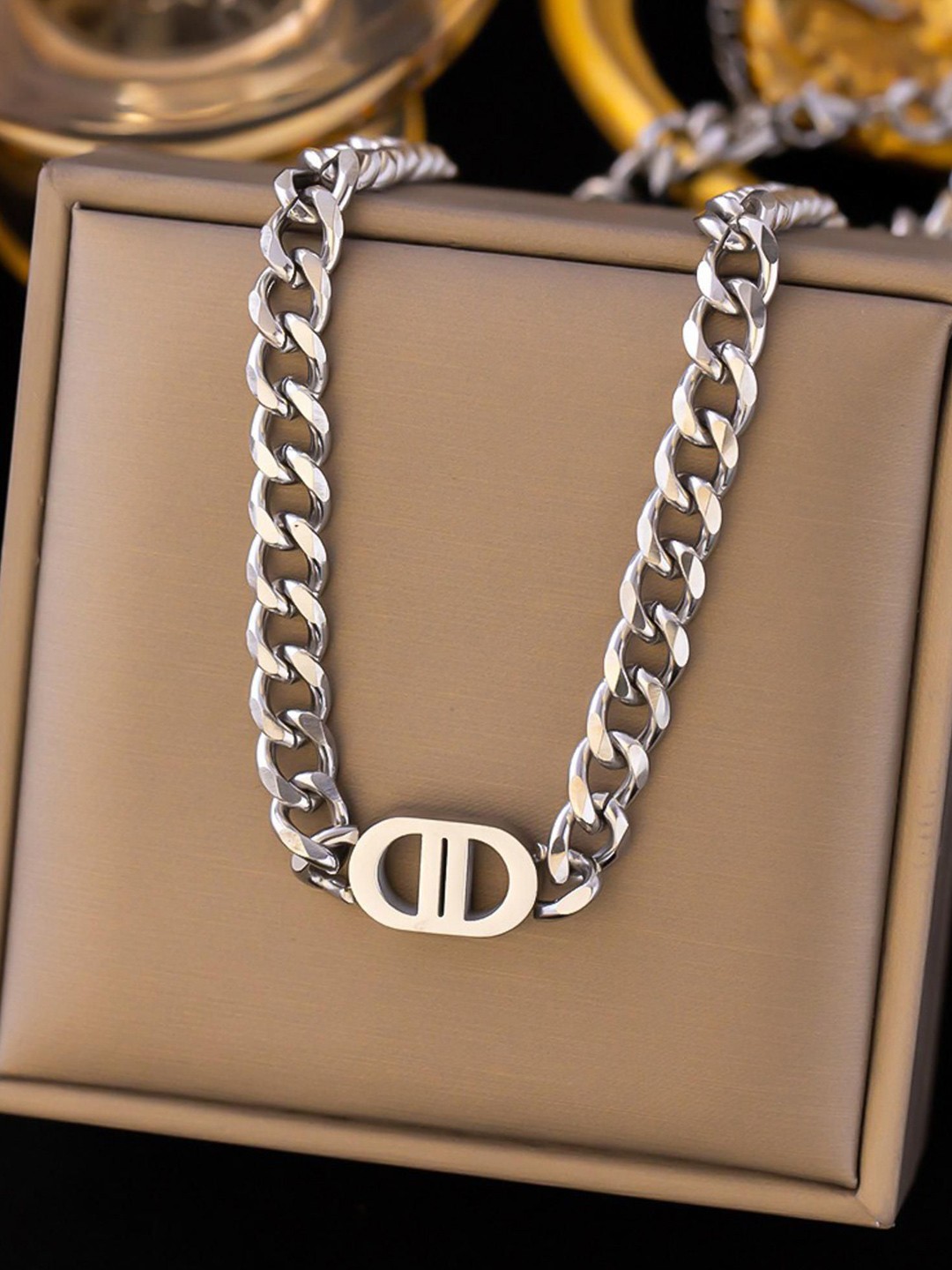 

MYKI Charming Stainless Steel Necklace, Gold