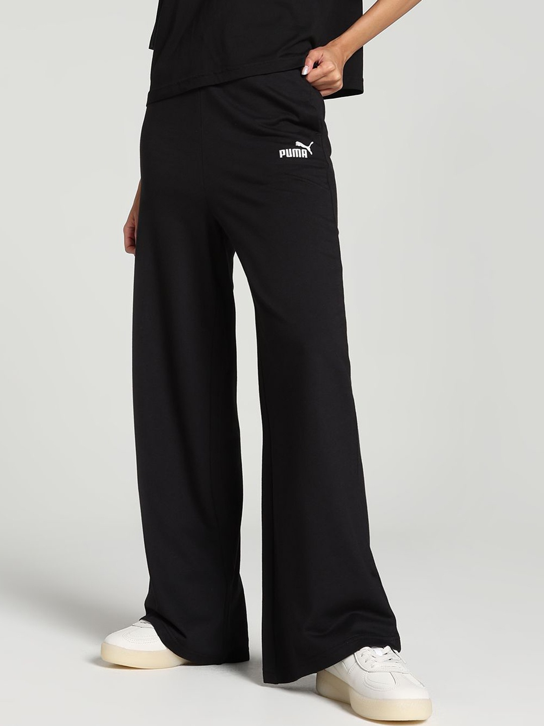 

Puma Women Cotton Flared Track Pants, Black